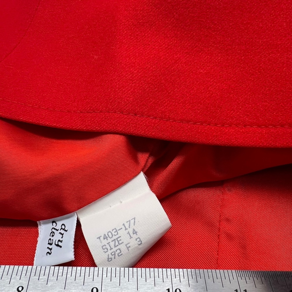 MCM Pendleton Red Wool Button Down Cropped Jacket… - image 3